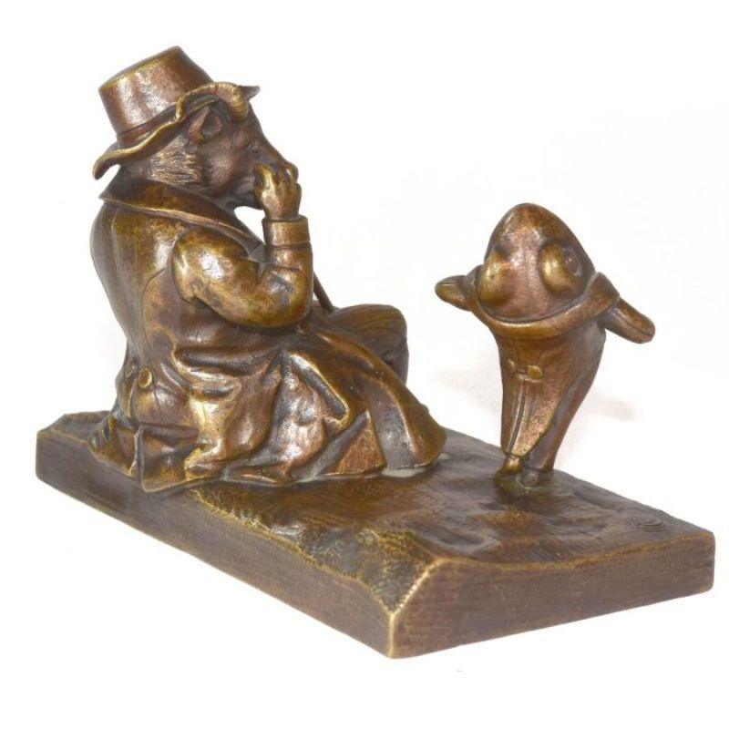 Le bœuf et la grenouille, bronze du XIXe siècle Bon état - En vente à Marseille, FR