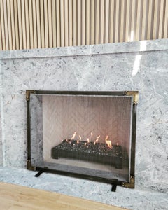 The Pagosa Brass & Iron Fire Screen by Betzinger Designs