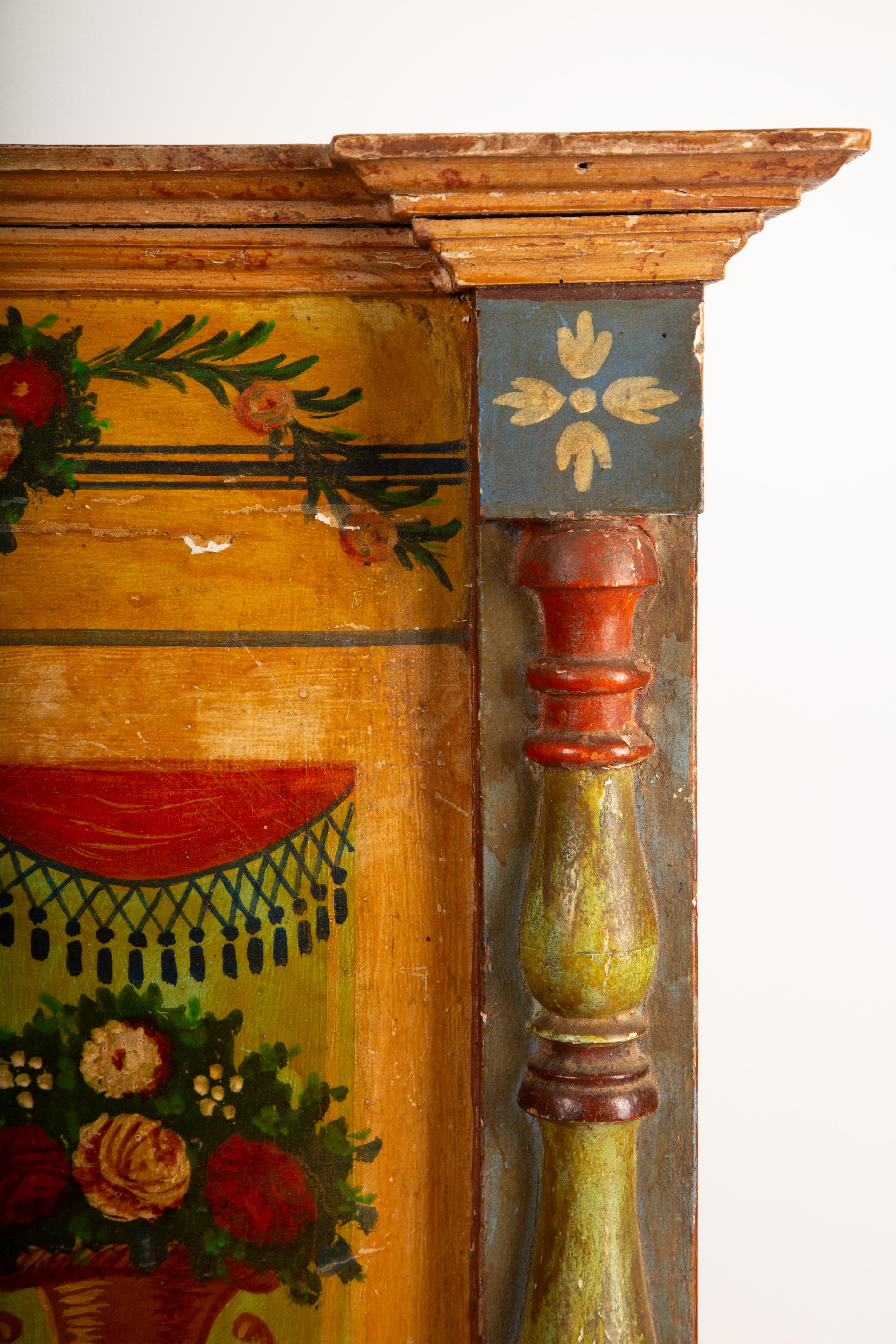 The Painted Garden: 19th-Century Venetian Storybook Bench For Sale 2