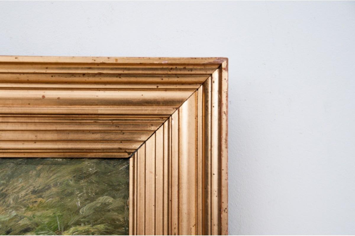 Le tableau « Paysage forestier » réf. August Jacobsen, huile sur toile.

dimensions 47cm x 61cm