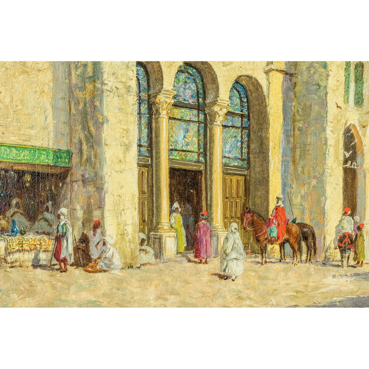 19th Century Palace After Bashaand a Cavalier by the Green Door by Addison Millar For Sale