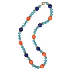 The Palm Beach Turquoise Bead Look Necklace by Clive Kandel