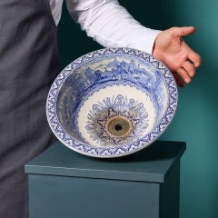 ‘The Panorama’ Victorian Blue & White Transfer Print Sink