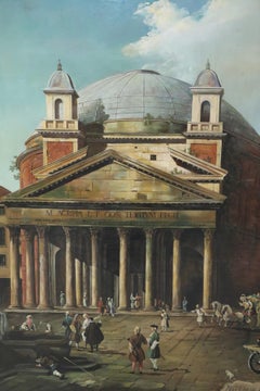 The Pantheon in 18th Century Rome Oil Painting on Canvas
