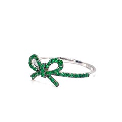 "The Papillan" Emerald Bow Ring