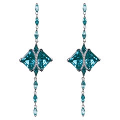 The Paraiba Eagle Ray Earrings, Limited Edition, Silver