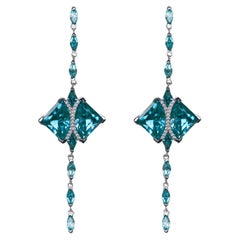 Boucles d'oreilles Paraiba Eagle Ray en argent, édition limitée