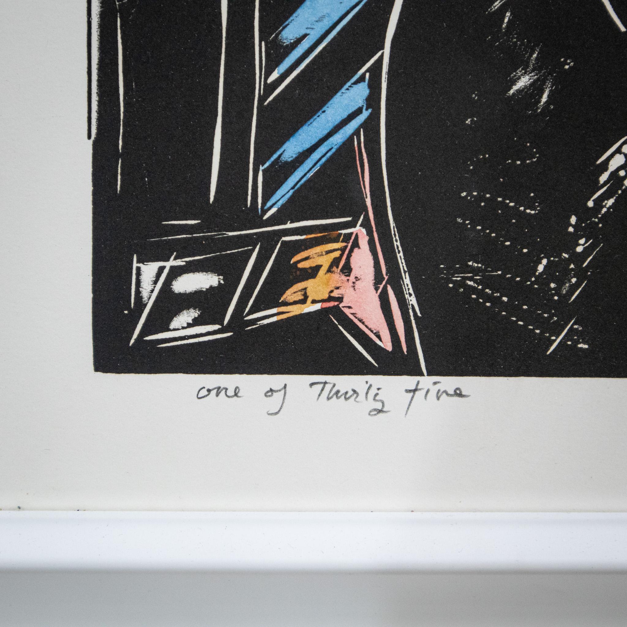 “The Parakeet” Woodcut by Michael Rothenstein, Circa 1984 For Sale 1
