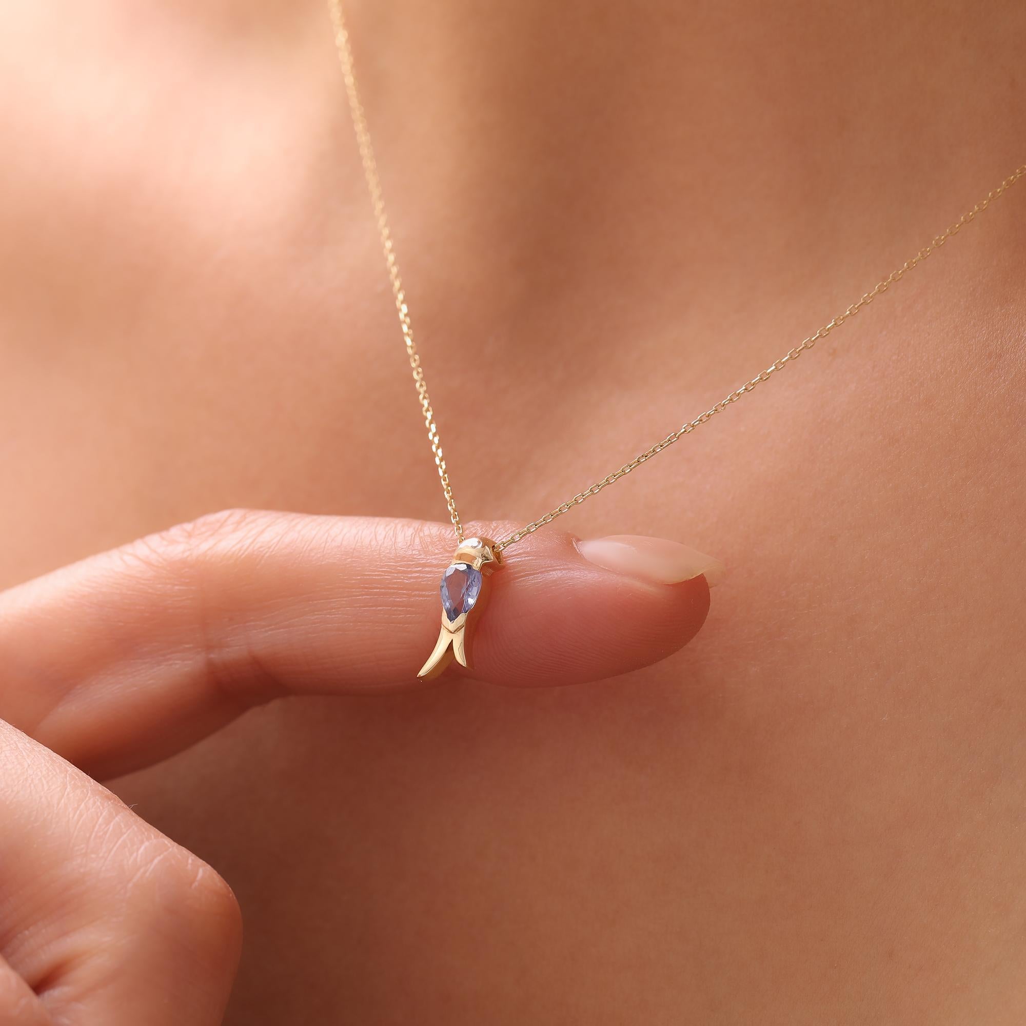 Collier saphir et diamant The Parrot en vente 1