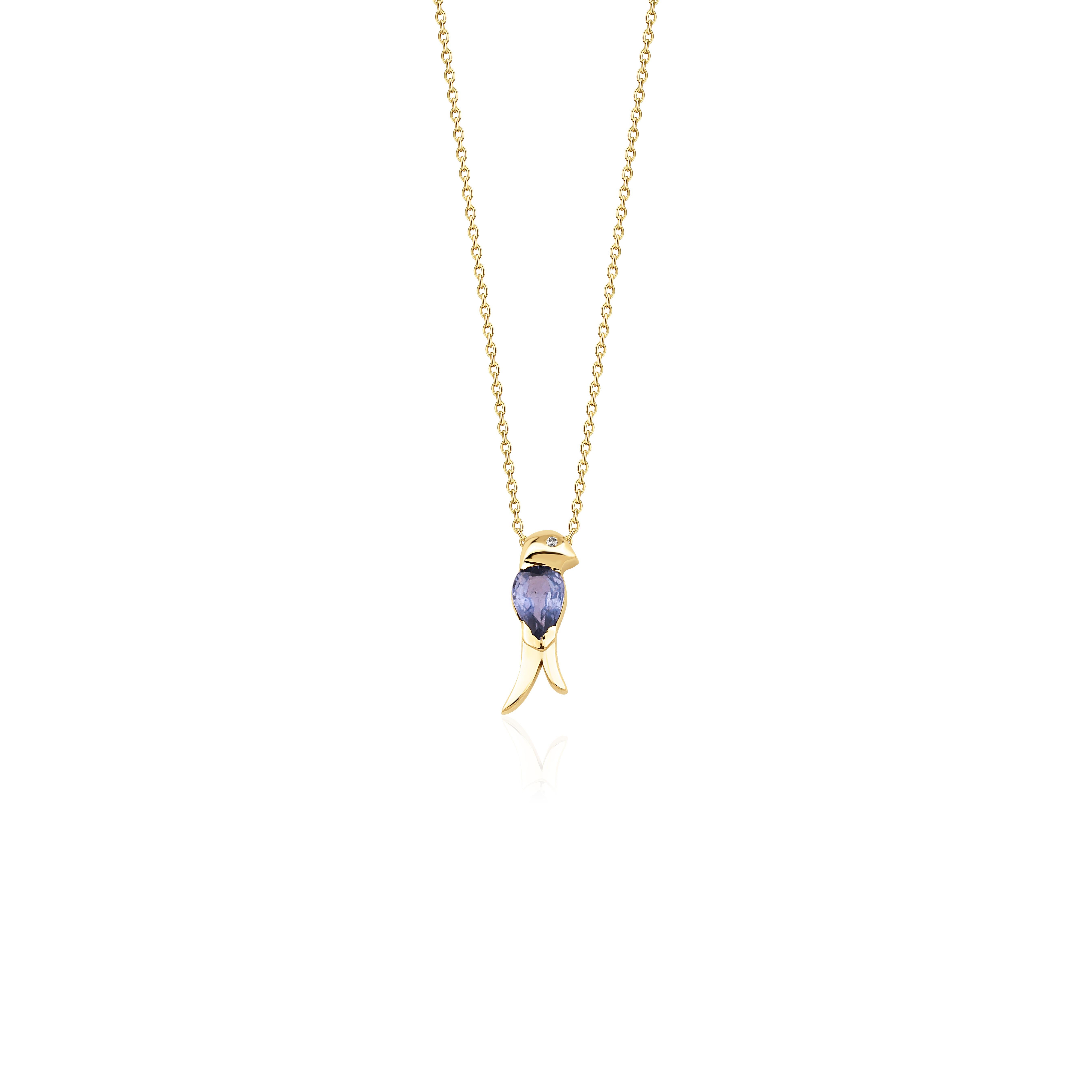 Collana di diamanti e zaffiri The Parrot