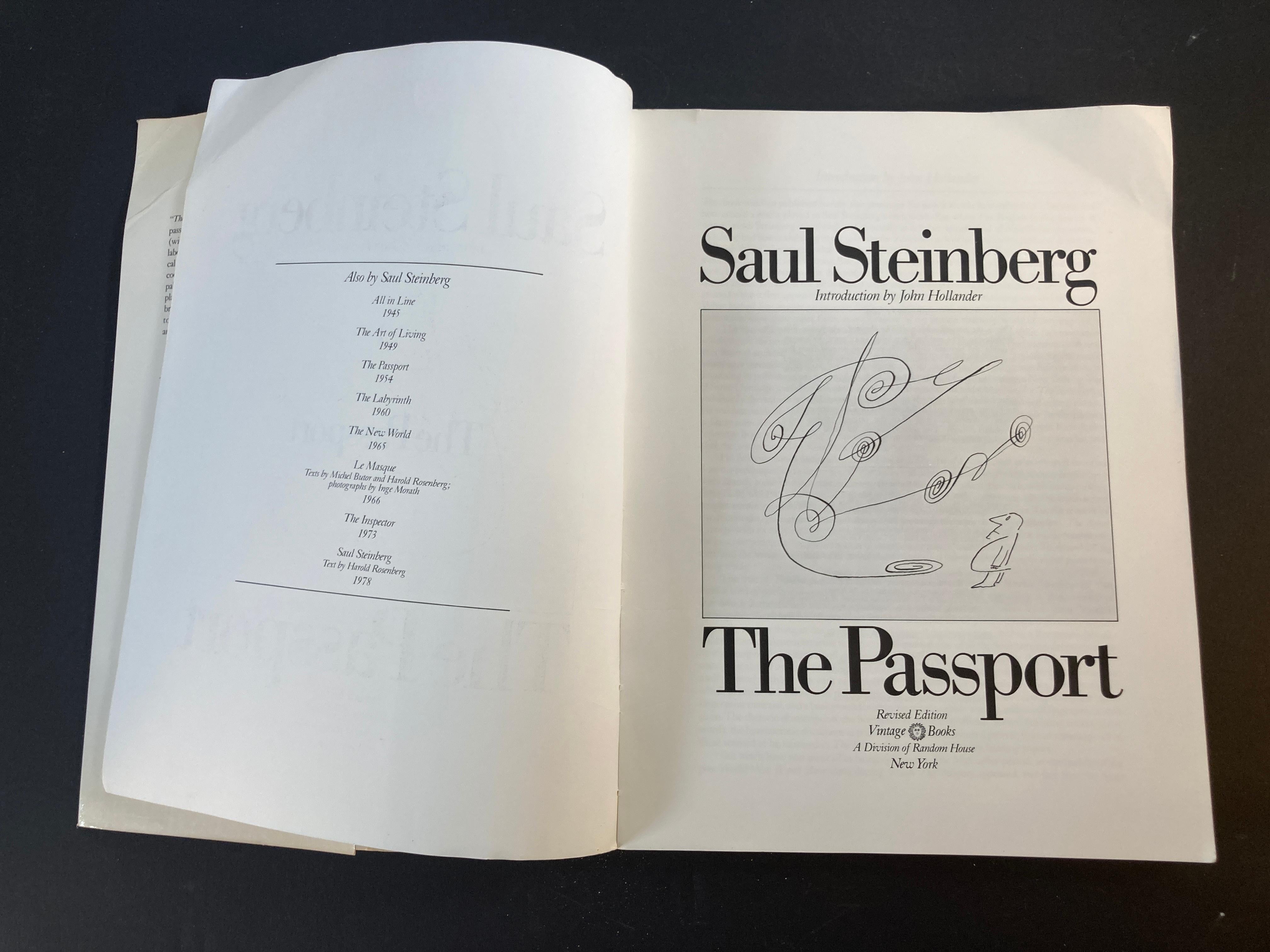 Passport Saul Steinberg Published by Harper & Brothers, New York., 1979 In Fair Condition For Sale In North Hollywood, CA
