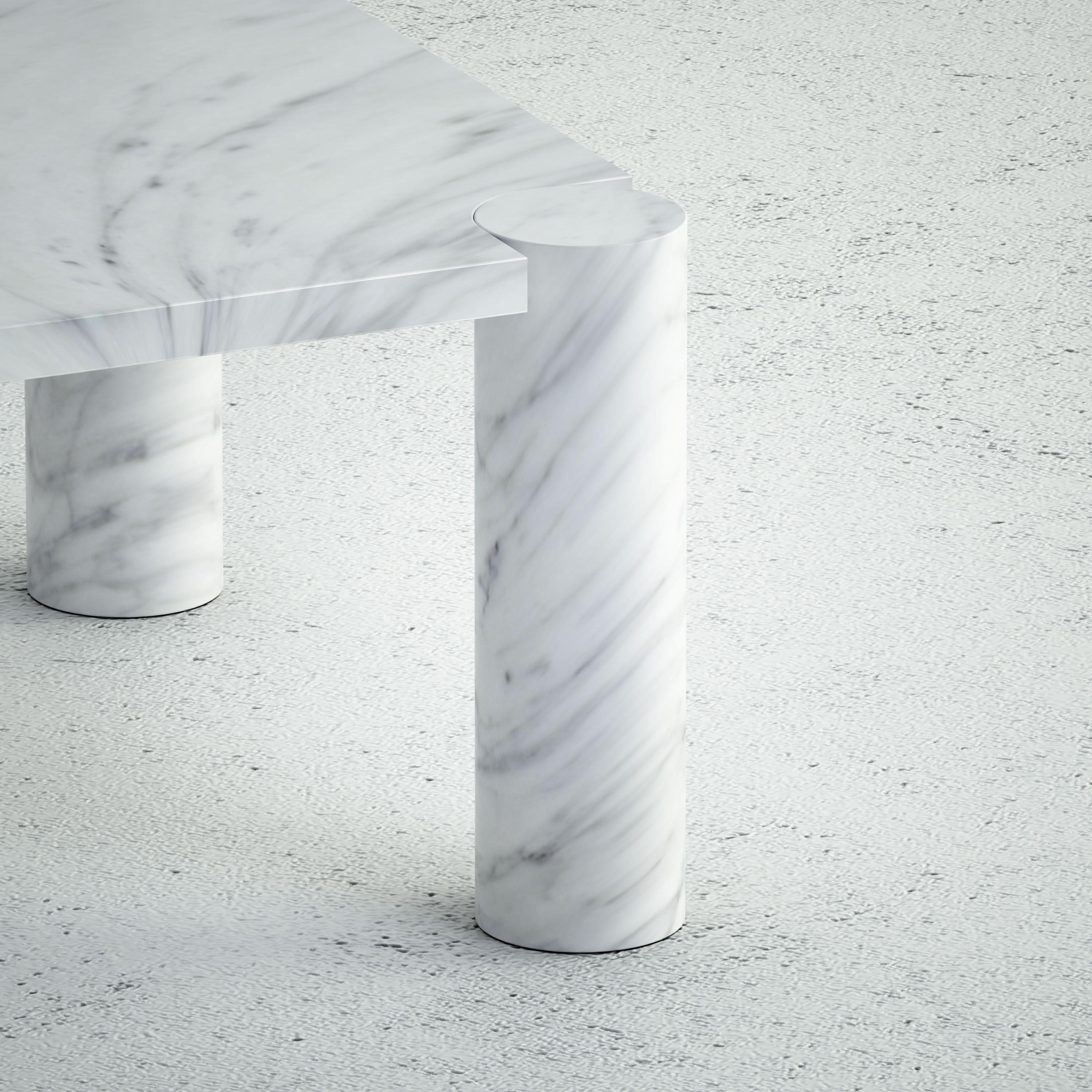 The Pauline : une table basse moderne en pierre avec pieds arrondis Neuf - En vente à Chicago, IL