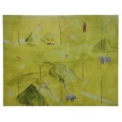 Das Friedenliche Königreich, Donna Moylan, signiertes Gemälde, Öl auf Leinwand, 1992-1993