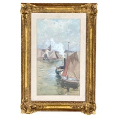 Antique "The Peaceful Harbor" by Frances Hopkinson Smith