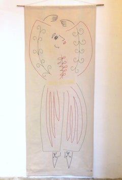 "The Peacock Dance" Embroidered Tapestry - 1st position