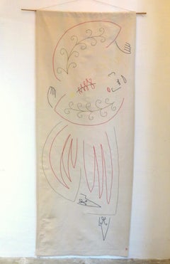 "The Peacock Dance" Embroidered Tapestry - 4th position