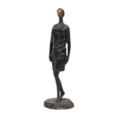 "The Pedestrian" Limited Edition Bronze Brutalist Contemporary Figural Sculpture
