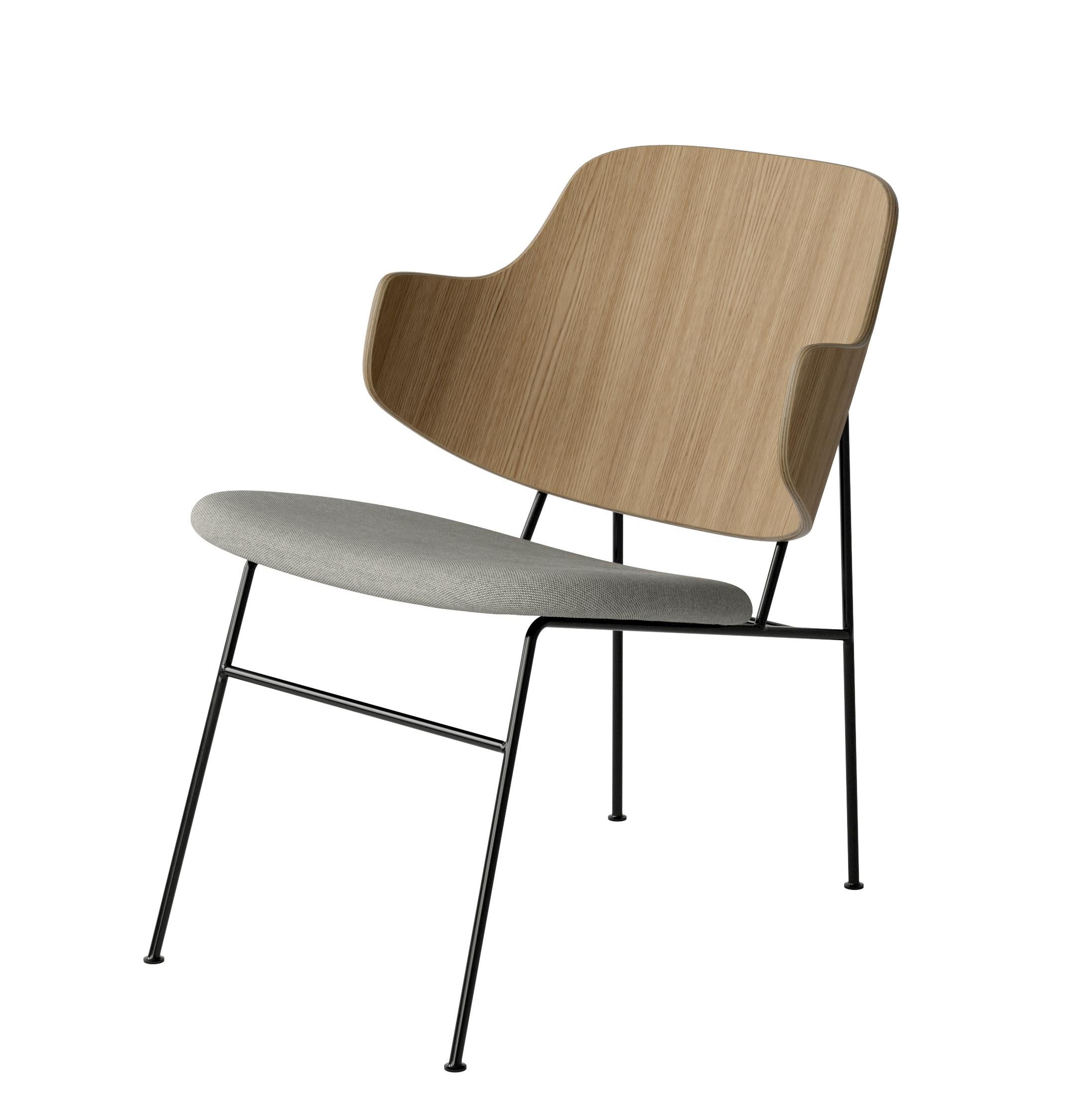 Scandinavian Modern The Penguin Lounge Chair-Oak & Kvadrat, Re-wool 218-by Ib Kofod-Larsen, for Audo For Sale