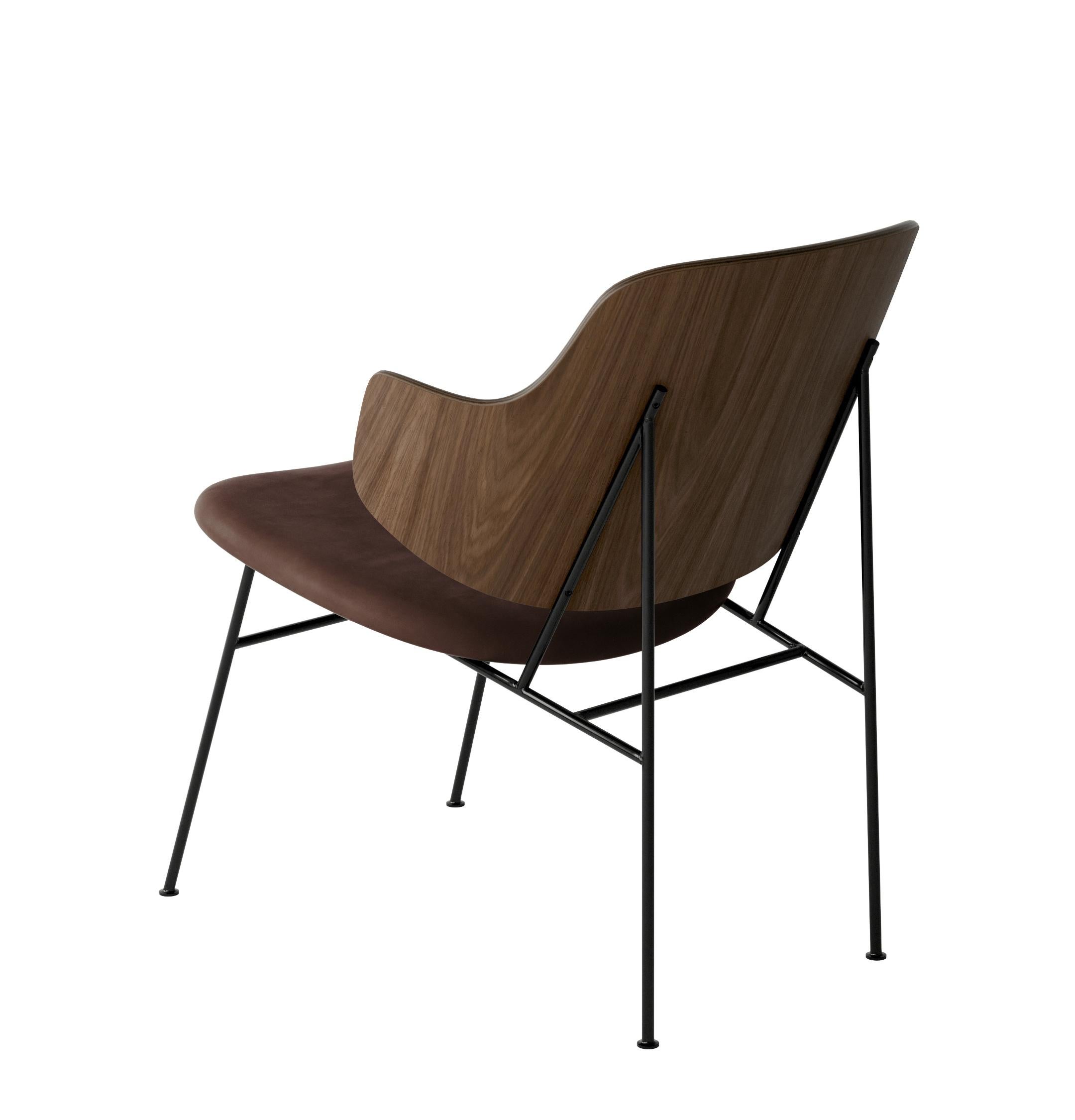 Polish The Penguin Lounge Chair-Walnut & Leather Dakar 0329-by Ib Kofod-Larsen-for Audo For Sale