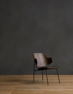 The Penguin Lounge Chair-Walnut & Leather Dakar 0329-by Ib Kofod-Larsen-for Audo