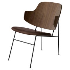 The Penguin Lounge Chair-Walnut & Leather Dakar 0329-by Ib Kofod-Larsen-for Audo