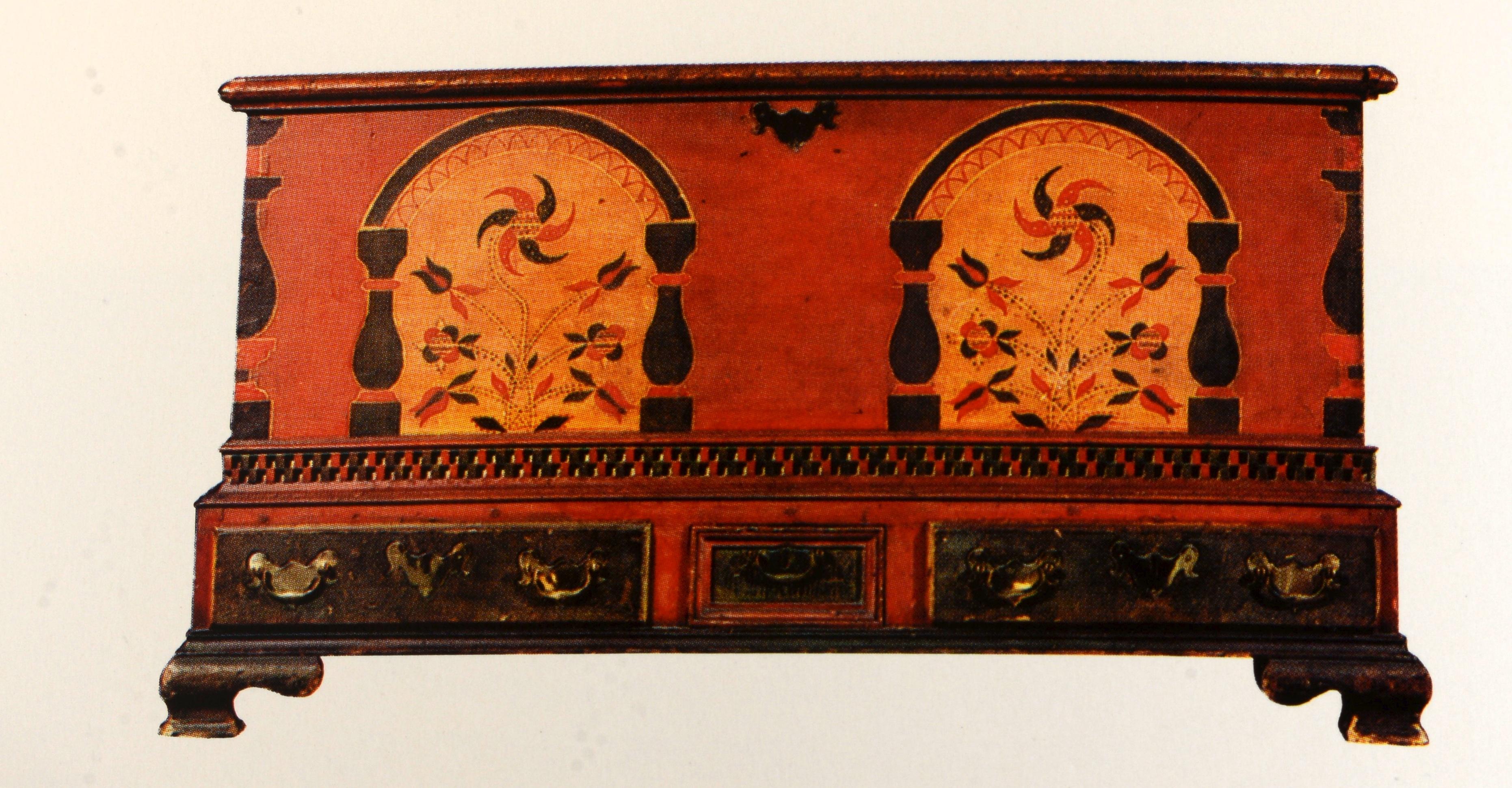 Il forziere decorato tedesco della Pennsylvania di Monroe H. Fabian, 1a ed. dichiarata in vendita 12