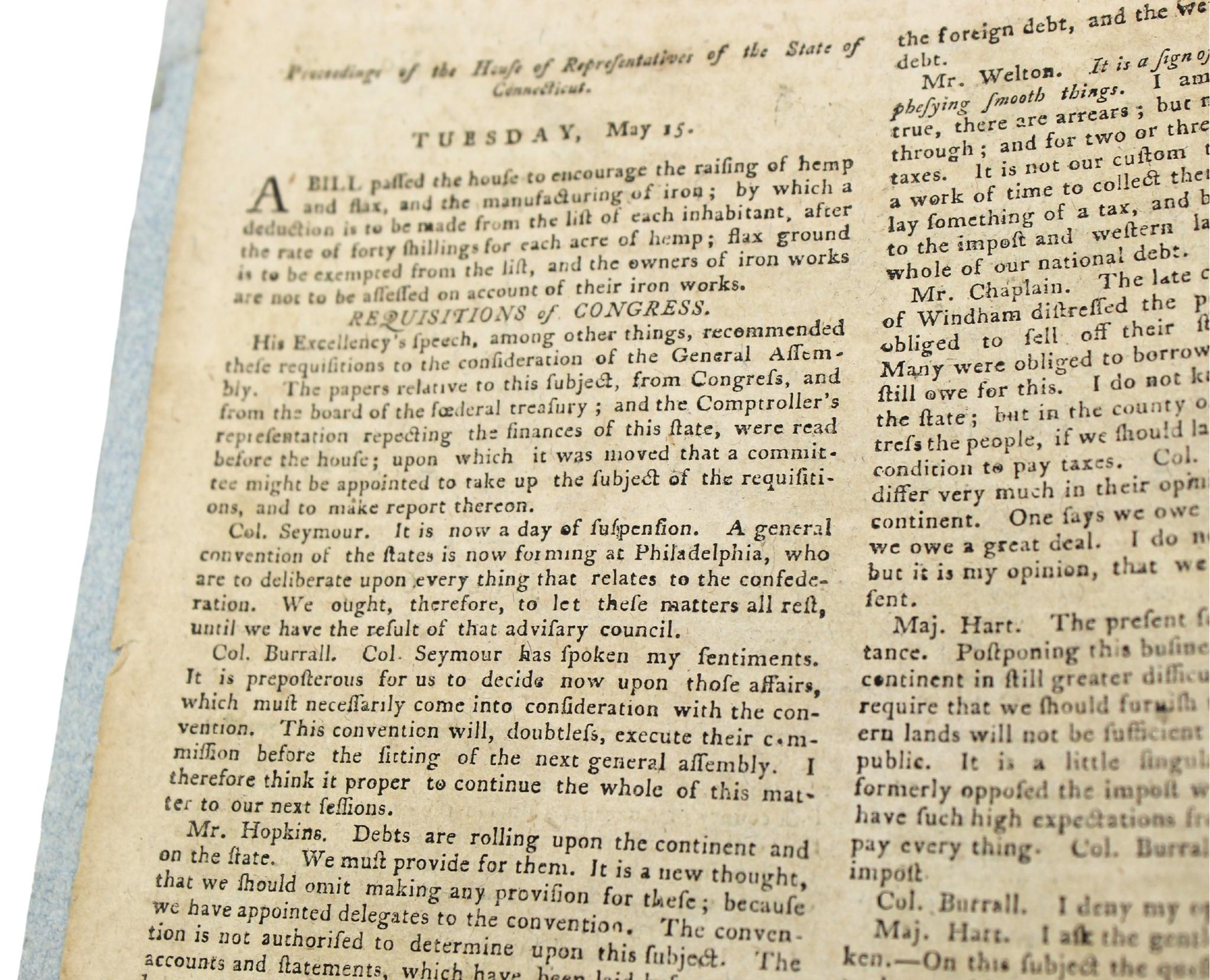 The Pennsylvania Journal und The Weekly Advertiser, herausgegeben am 16. Juni 1787 im Angebot 7