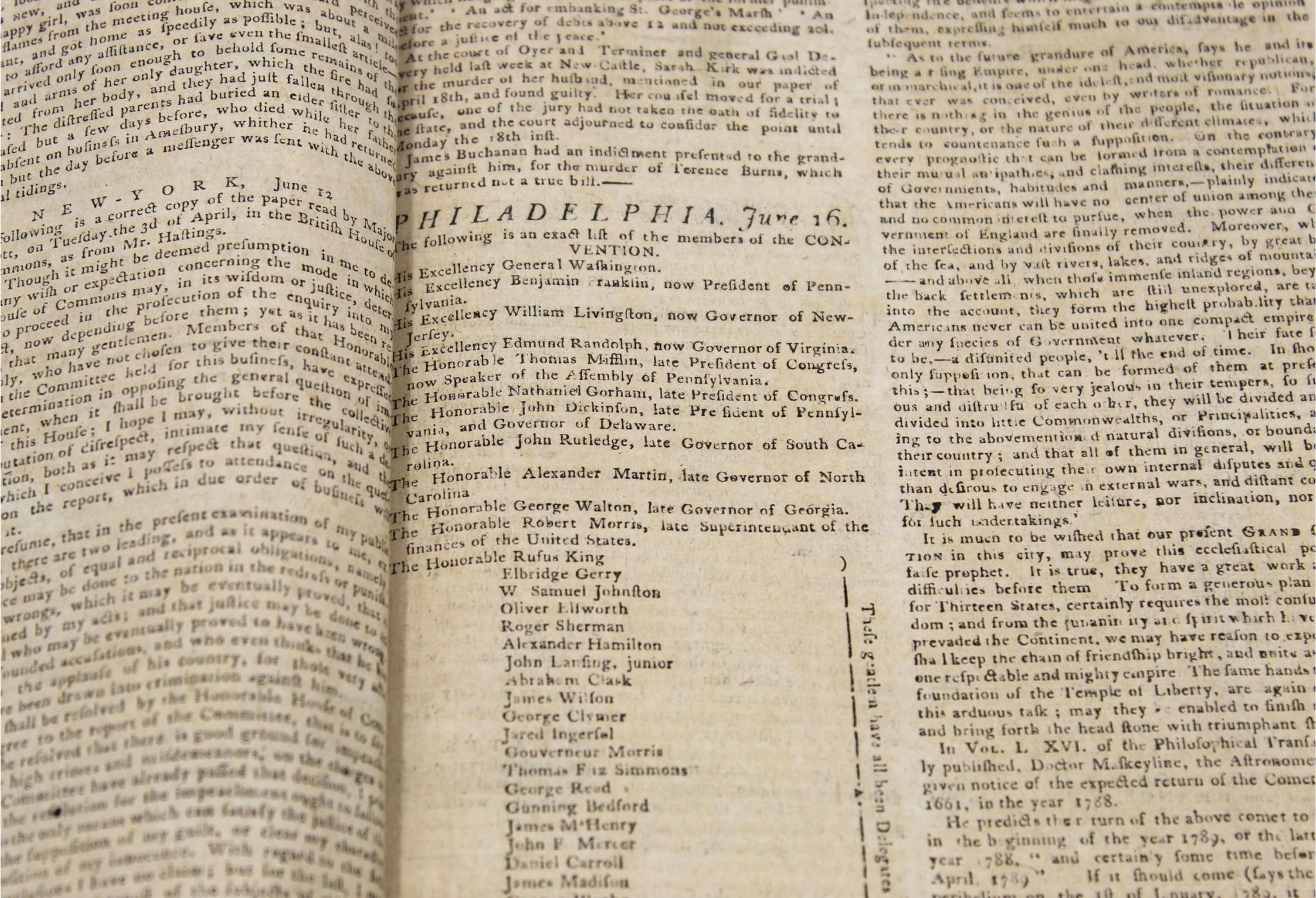 The Pennsylvania Journal und The Weekly Advertiser, herausgegeben am 16. Juni 1787 im Angebot 8