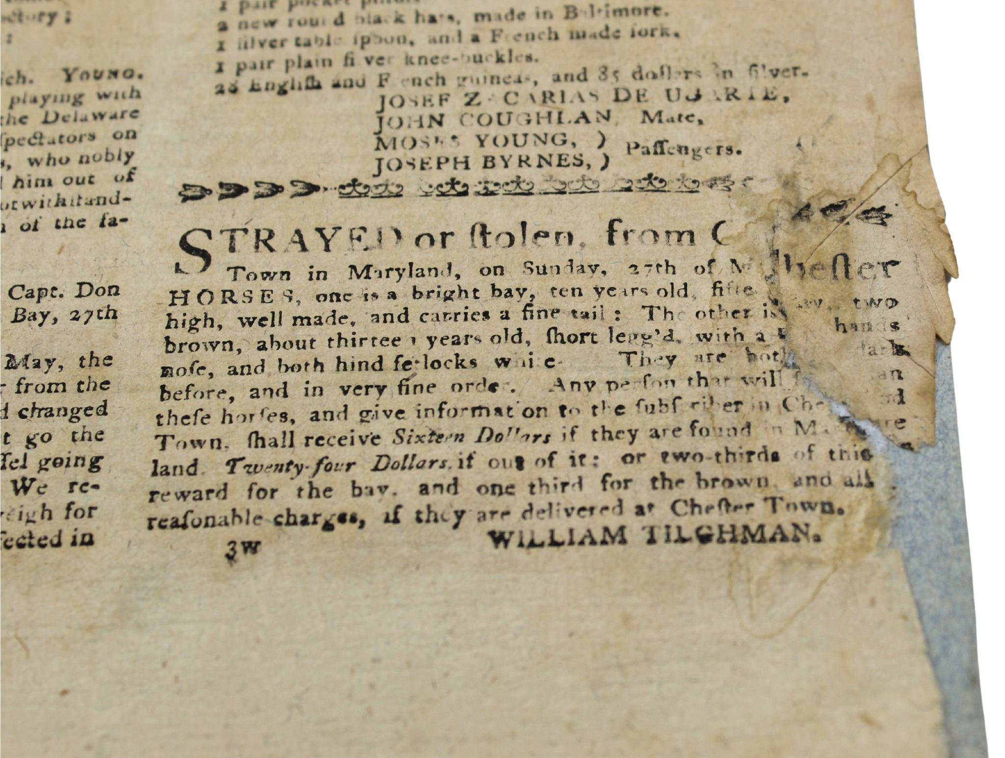 The Pennsylvania Journal und The Weekly Advertiser, herausgegeben am 16. Juni 1787 im Angebot 9