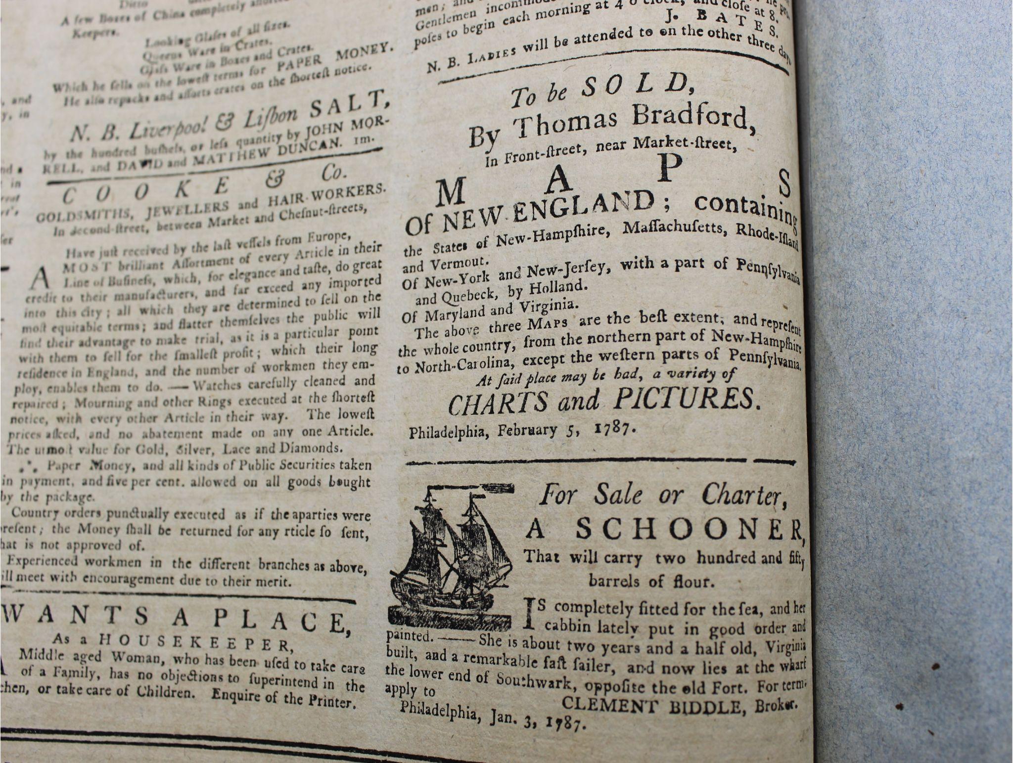 The Pennsylvania Journal und The Weekly Advertiser, herausgegeben am 16. Juni 1787 im Angebot 12