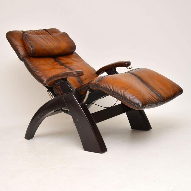 The Perfect Chair, Retro Leather Zero Gravity Reclining Armchair at 1stDibs