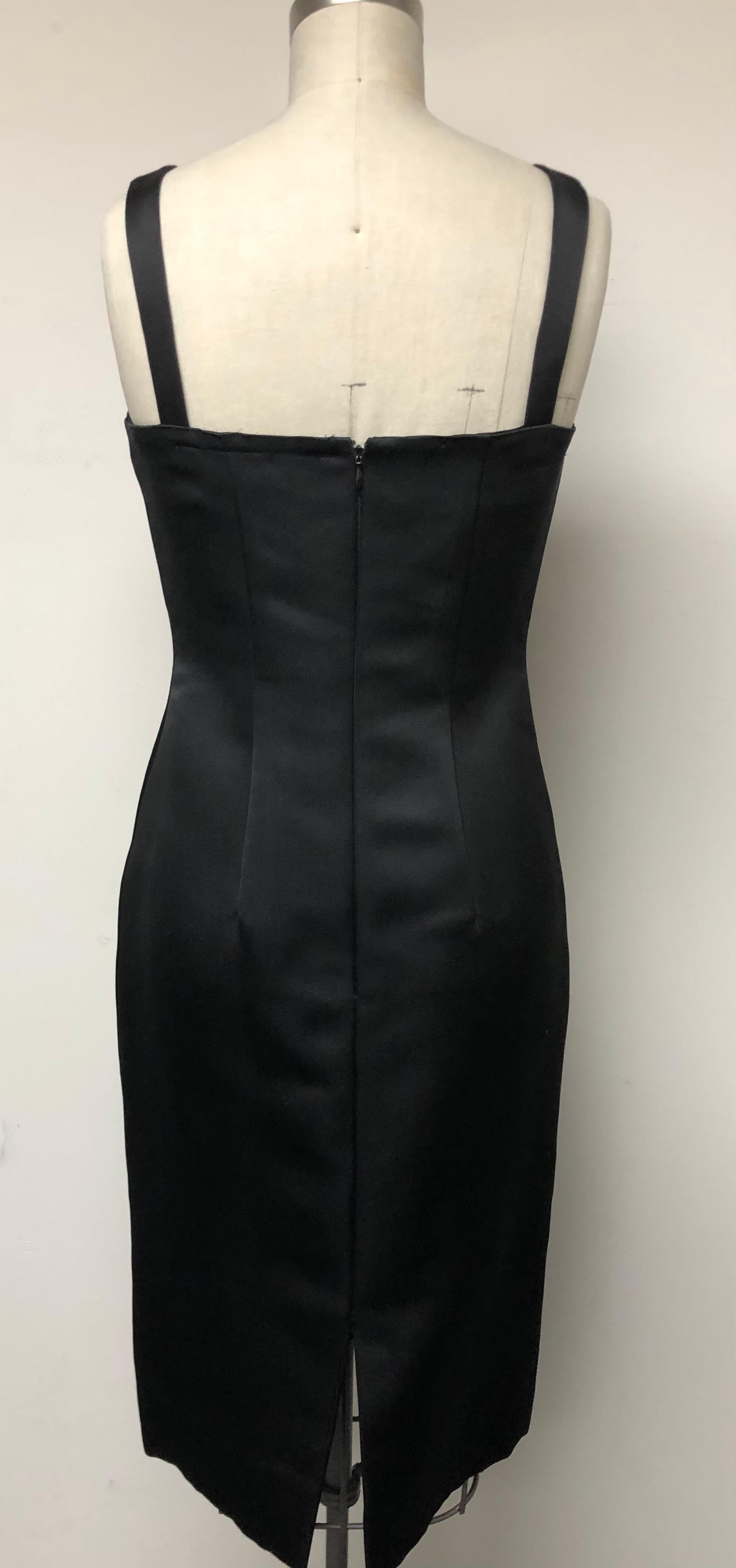 The Perfect Little Black Dress in the finest 100% Italian Satin  For Sale 3