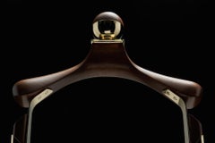 Permanent Style Valet Stand by Honorific in Solid Brass and Black Walnut