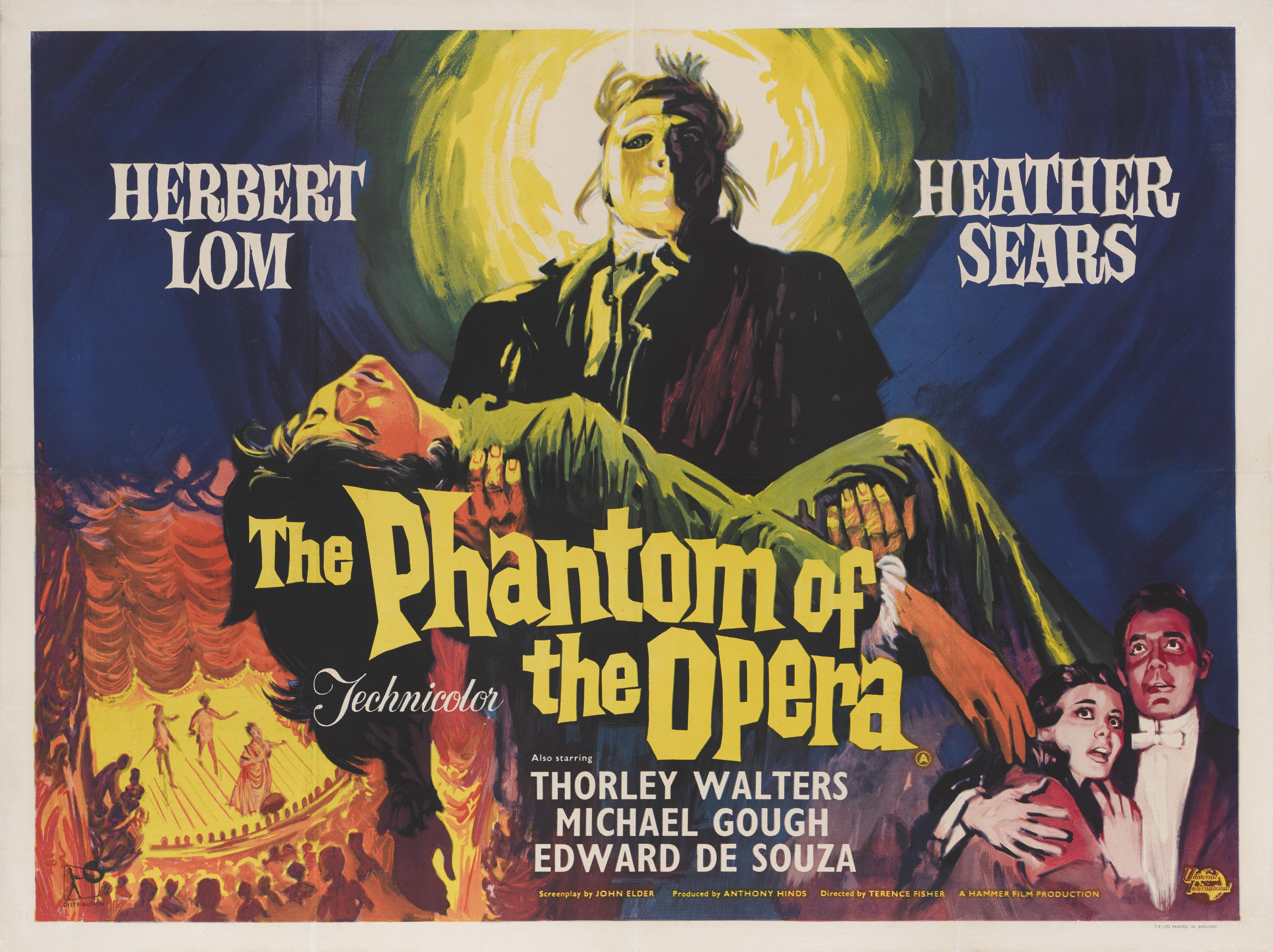 Original British fHammer Horror film poster for the 1962.
This film starred  Herbert Lom and  Heather Sears and was directed by Terence Fisher.
This poster is conservation linen backed and would be shipped rolled in a strong tube and shipped by