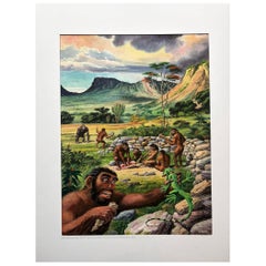 The Phenomenon of Man - Original Gouache Illustration by Charles Burki, 1967