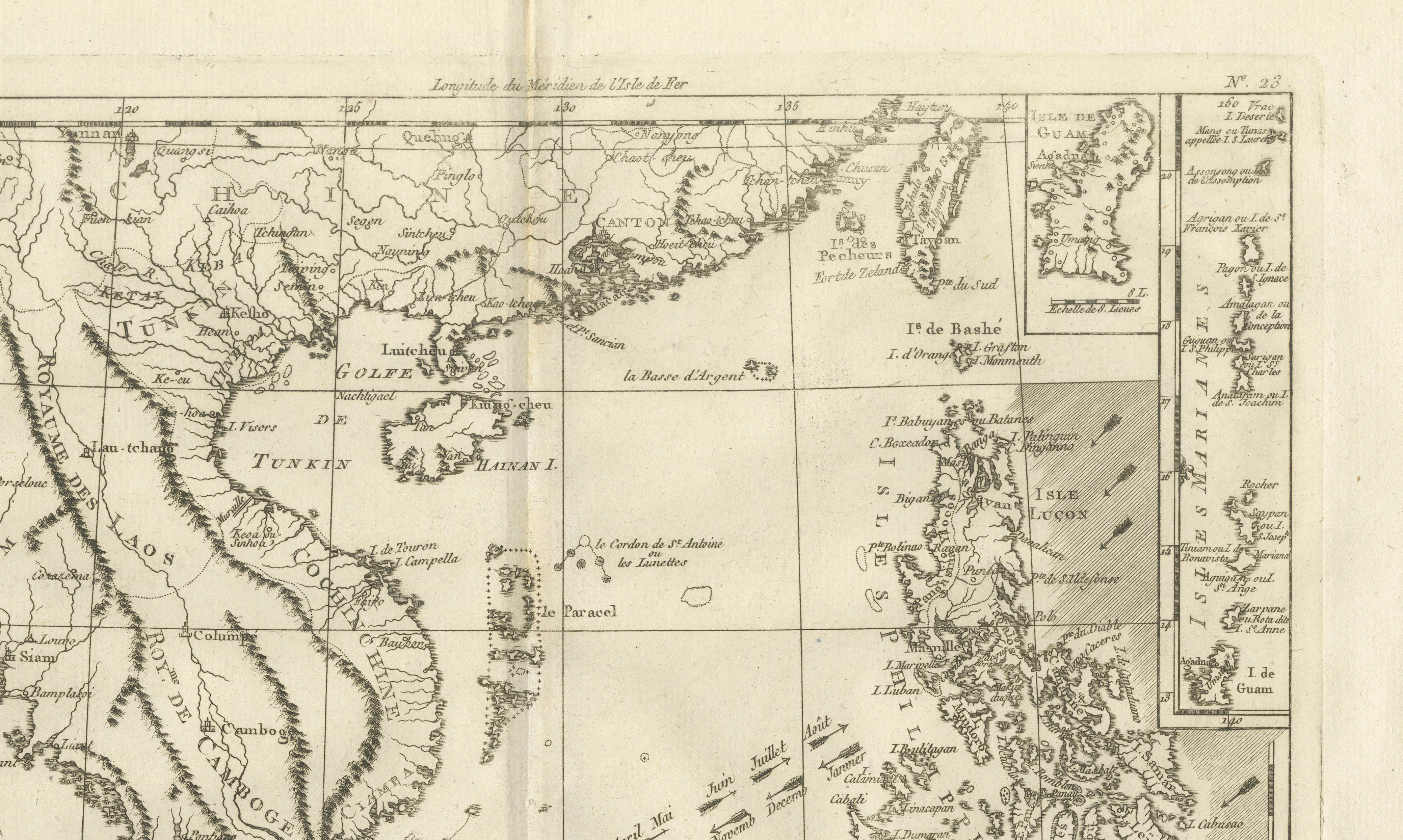 The Philippines & Southeast Asia – Bonne’s Antique Map of Indo-China, c.1780