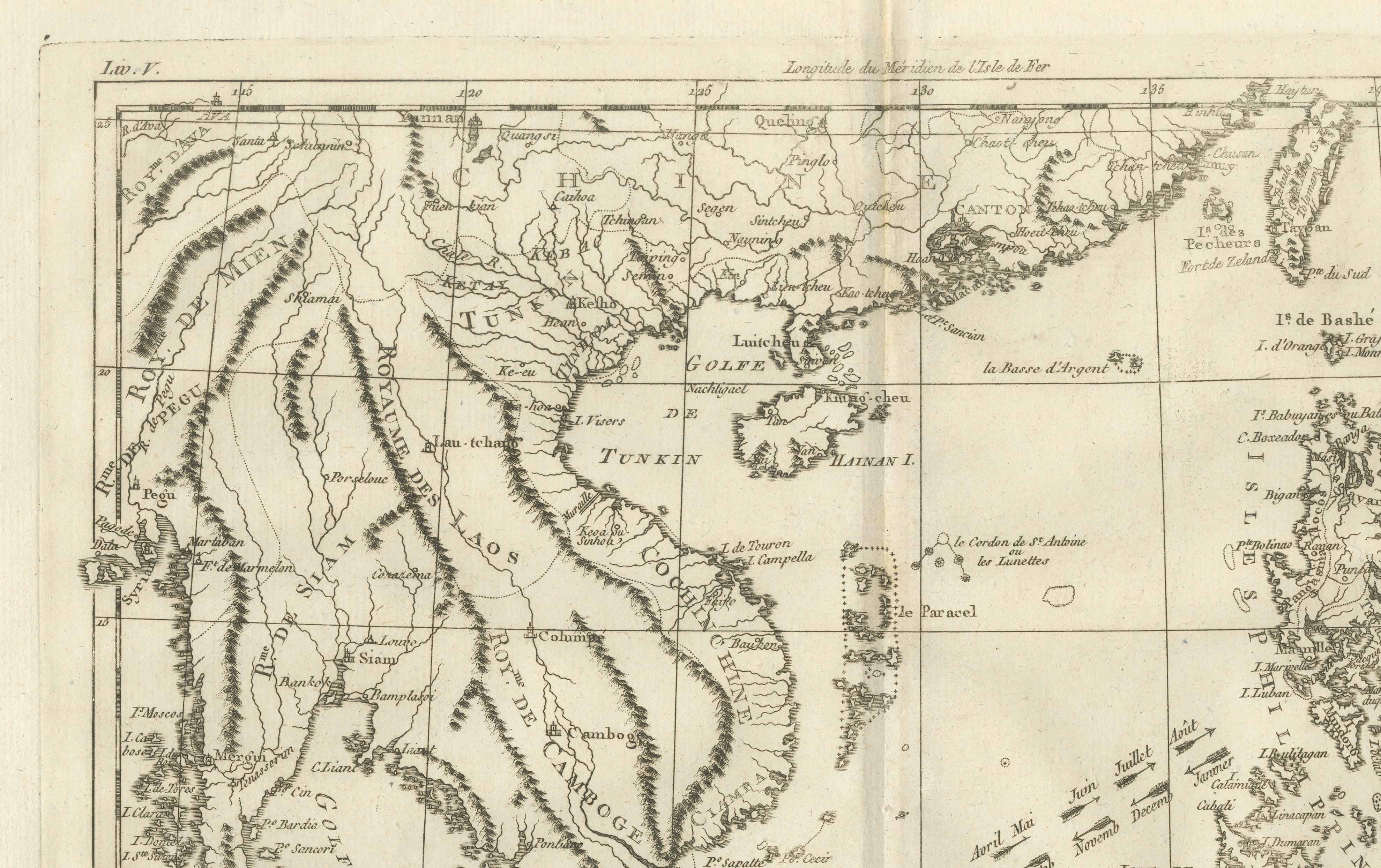 The Philippines & Southeast Asia – Bonne’s Antique Map of Indo-China, c.1780