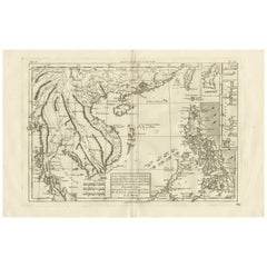 Filippine e Southeast Asia - Mappa antica di Bonne dell
Indocina, 1780 ca.