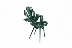 Philodendron Leaf Dining Chair in Polychromed Brass by Christopher Kreiling