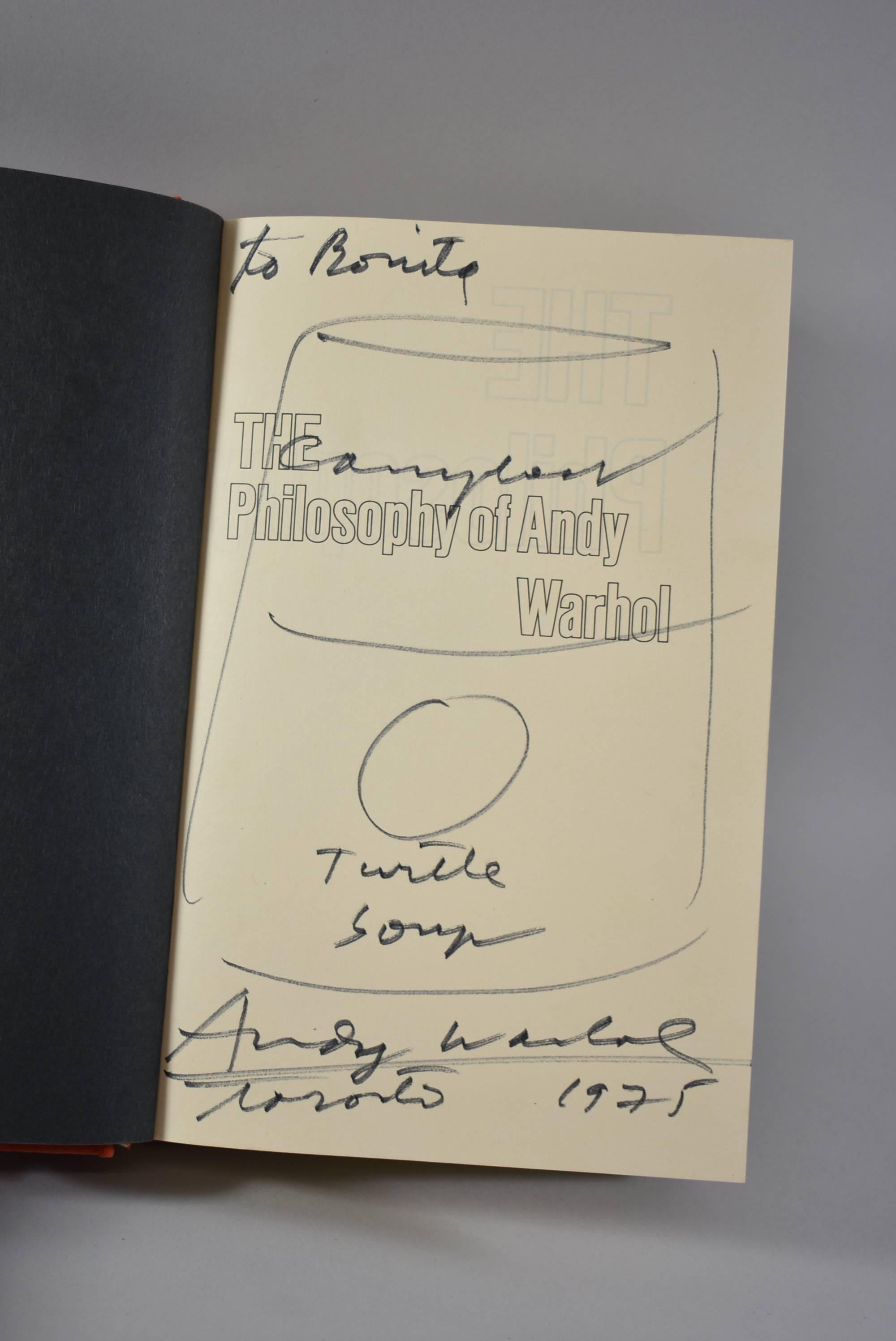 andy warhol signed book