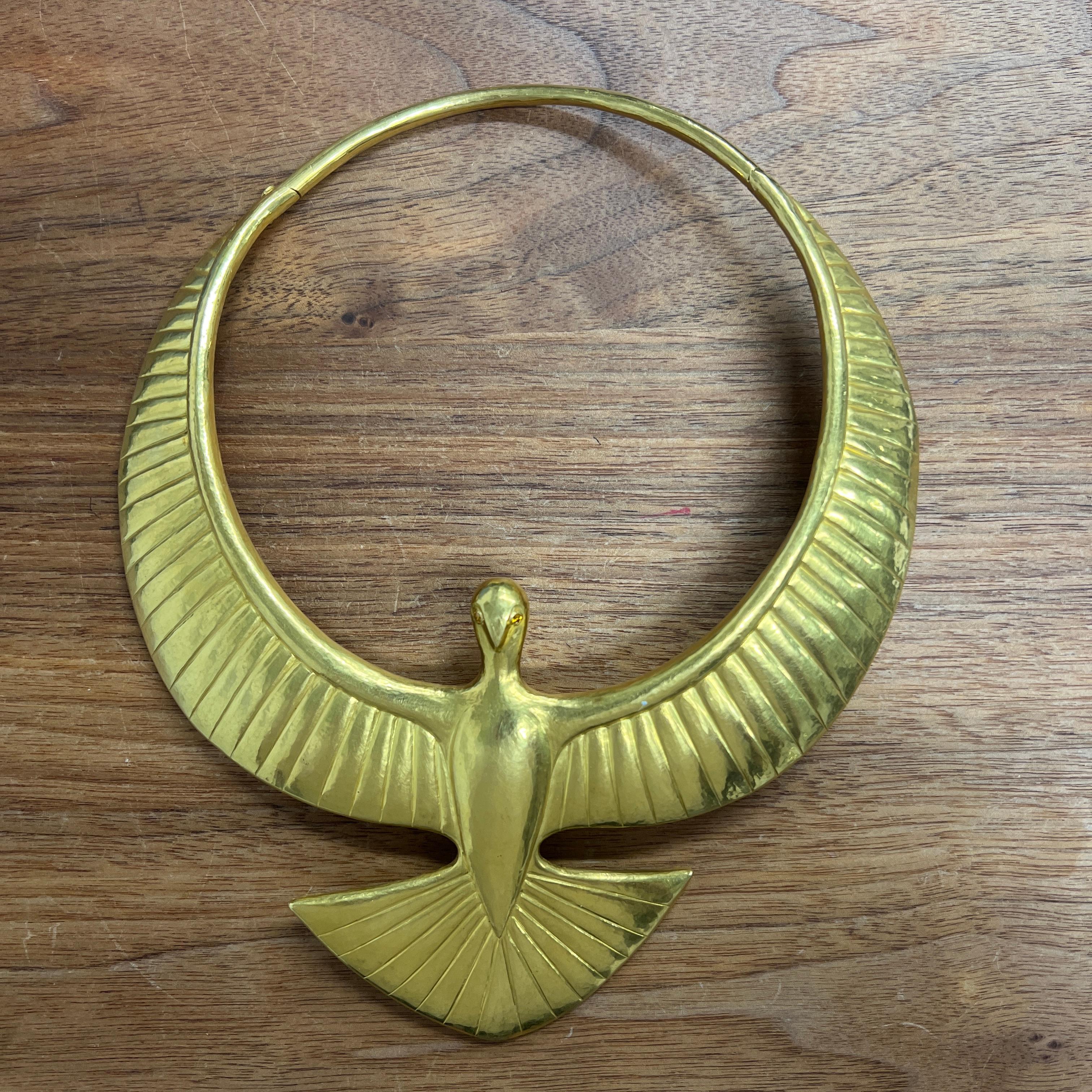 The techniques of chasing and repousé employed in creating these pieces are among the oldest used in the fashioning of gold into jewelry. While these techniques were used throughout ancient Greek, Egyptian and Mayan jewelry and later by such masters