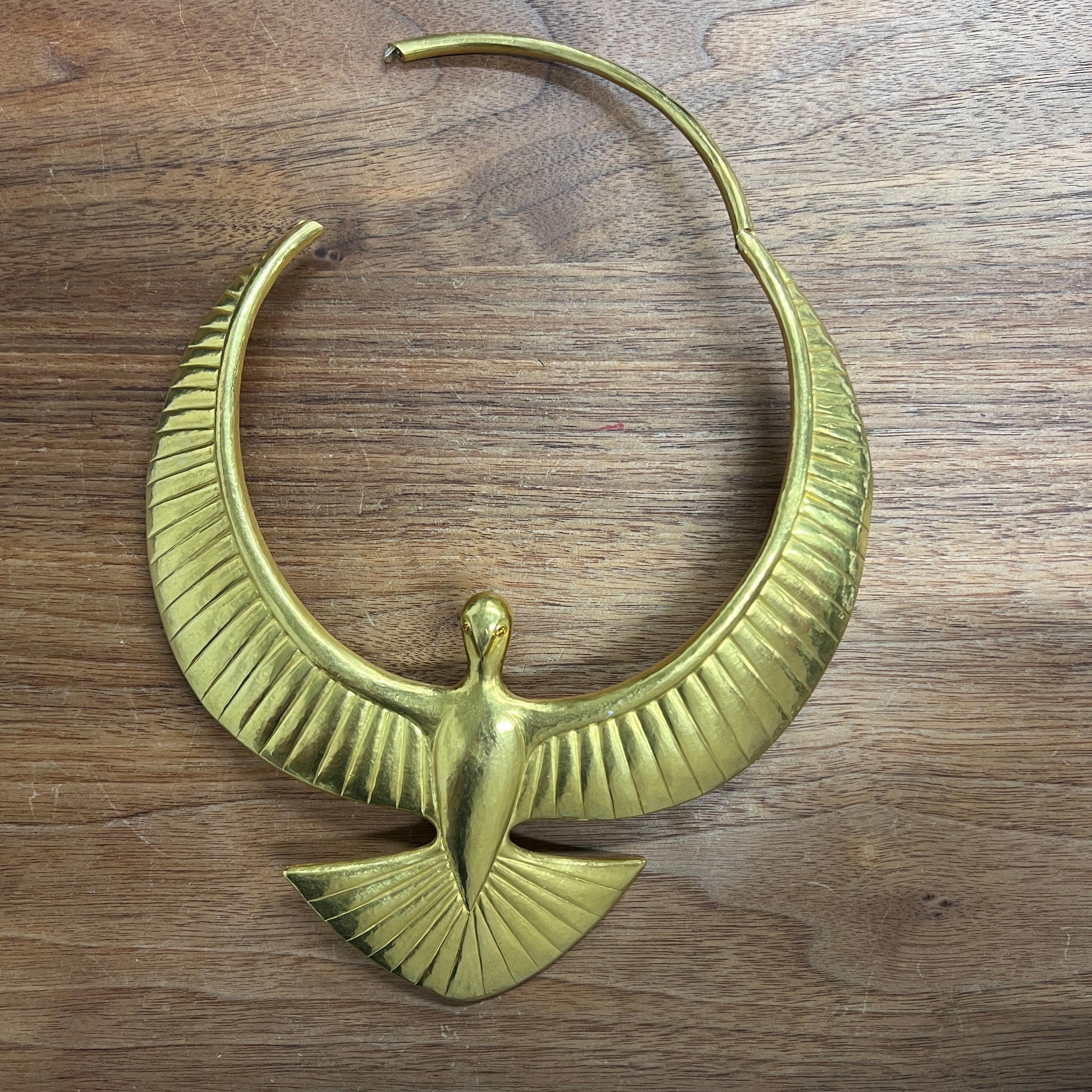 Artisan The Phoenix Necklace in 22k Yellow Gold by Judy Kensley McKie For Sale
