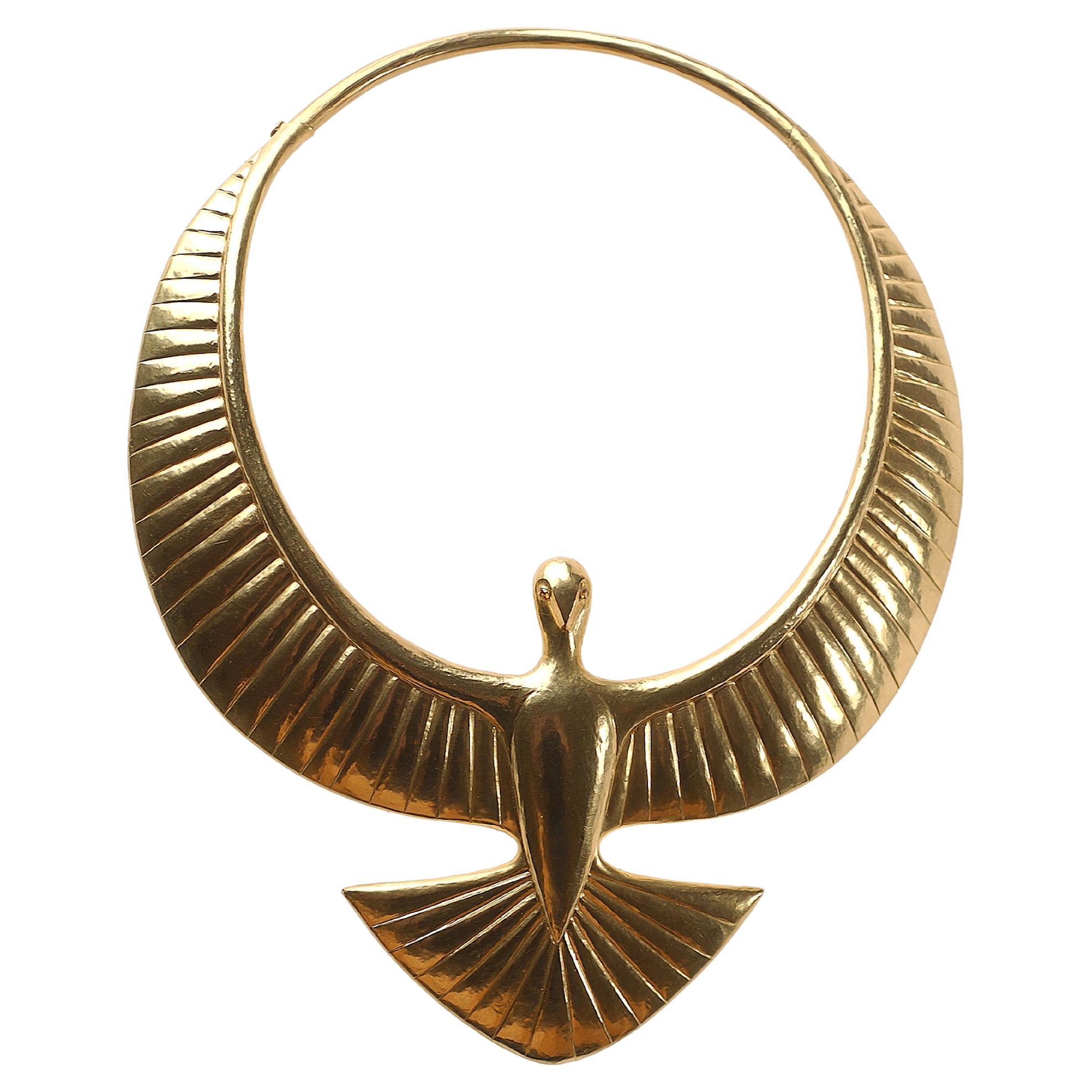The Phoenix Necklace in 22k Yellow Gold by Judy Kensley McKie For Sale