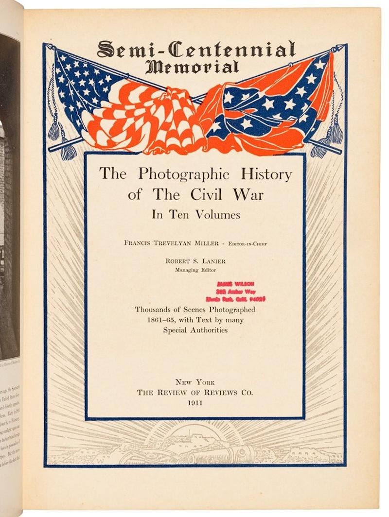 Fabric The Photographic History of the Civil War in Ten Volumes, by Francis T. Miller For Sale