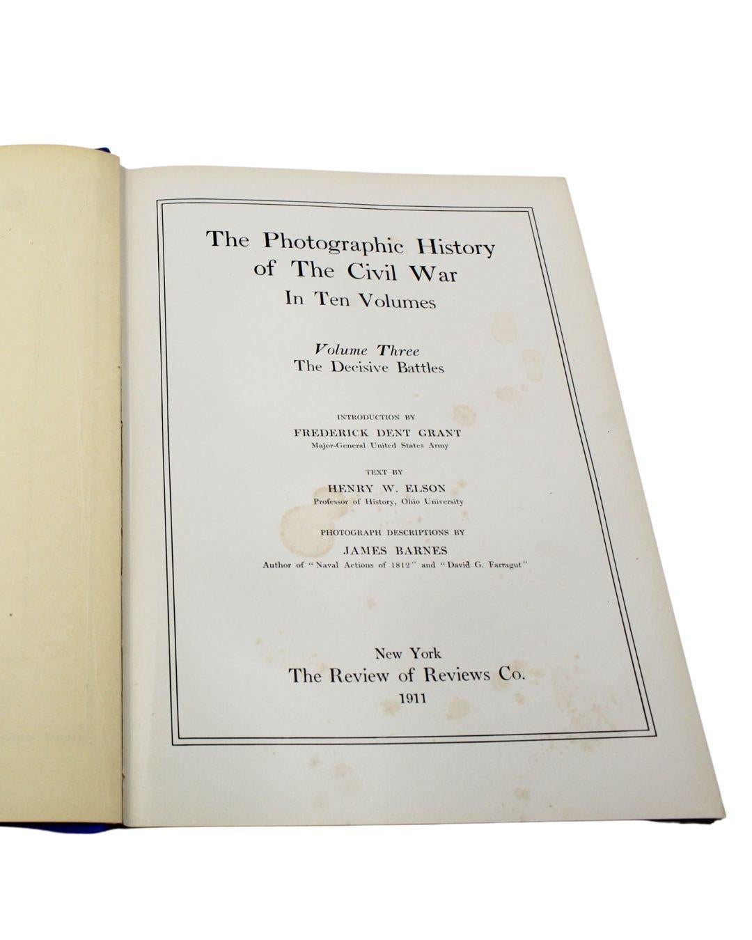 The Photographic History of the Civil War in Ten Volumes, by Francis T. Miller For Sale 1
