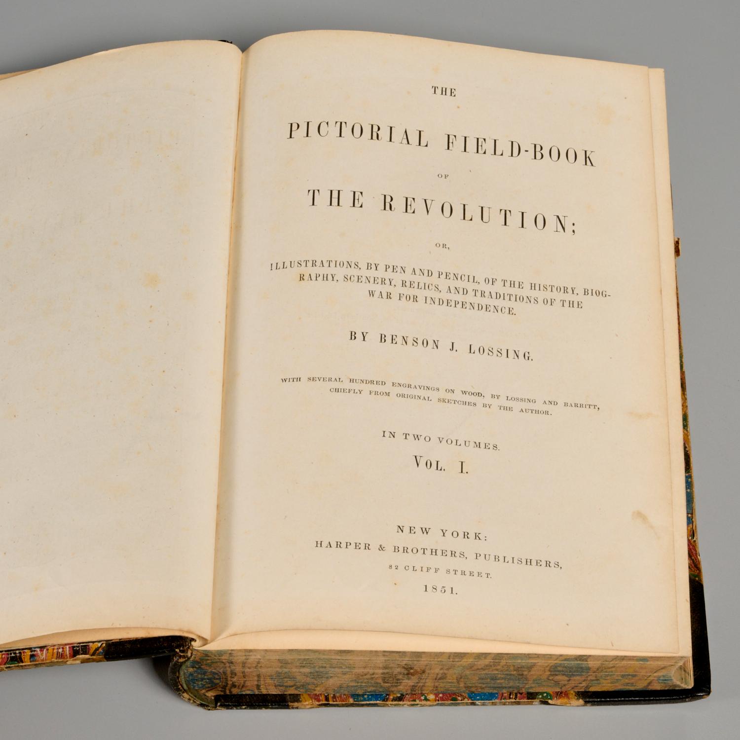 Hand-Crafted The Pictorial Field-Book of the Revolution, 1851, (2) vols., Benson J. Lossing For Sale