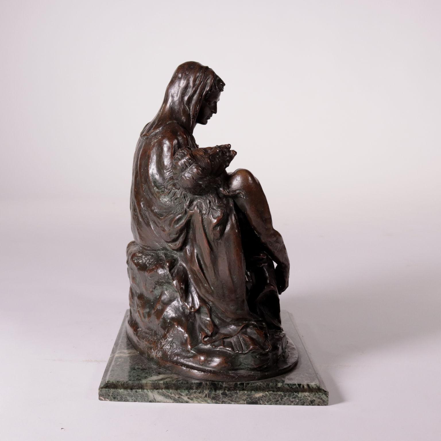 Pietà by Tommaso Campajola Bronze, Italy, XX Century 4