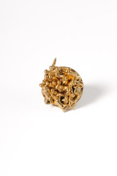 The Pile Anchored Ring in Sculpted Resin, Silver and 24k Gold by AMBOS TOUKO