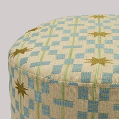 Pill Stool in Afua Olive, Made in UK by Sister -Modern silhouette & Compact form