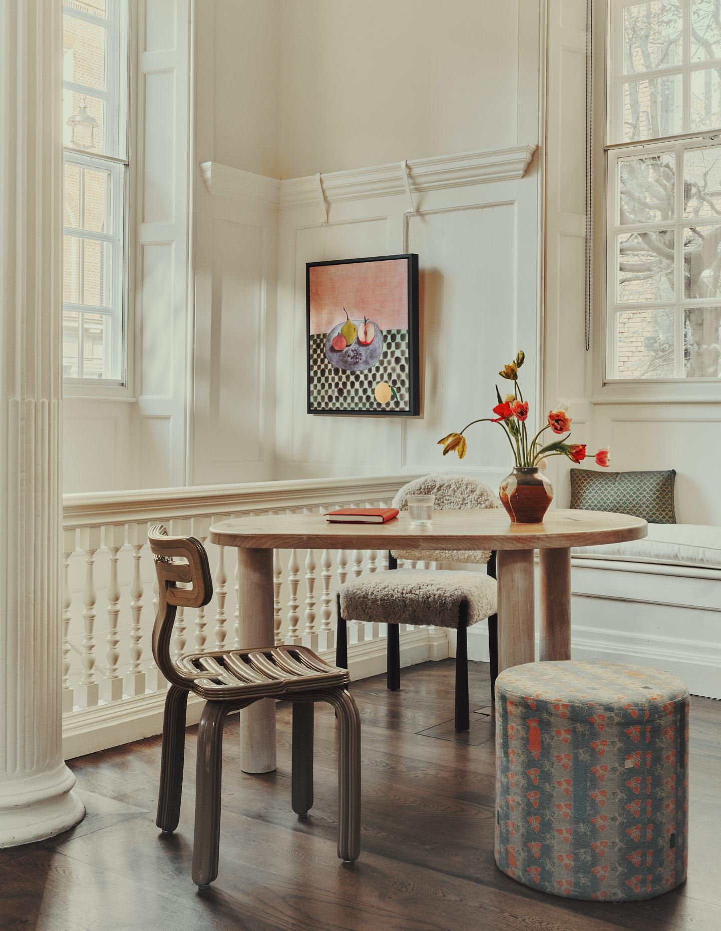 Contemporary The Pill Stool in Disa Lapis by Sister by Studio Ashby For Sale